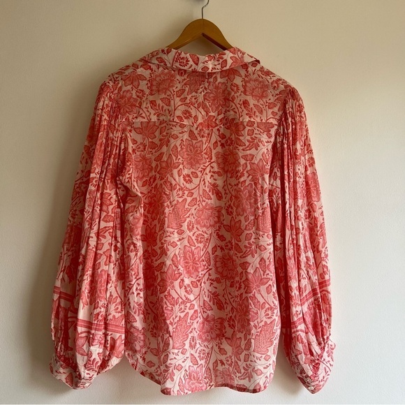 Alicia Bell Billowy Sleeve Silk Top in Floral Print - Picture 10 of 13